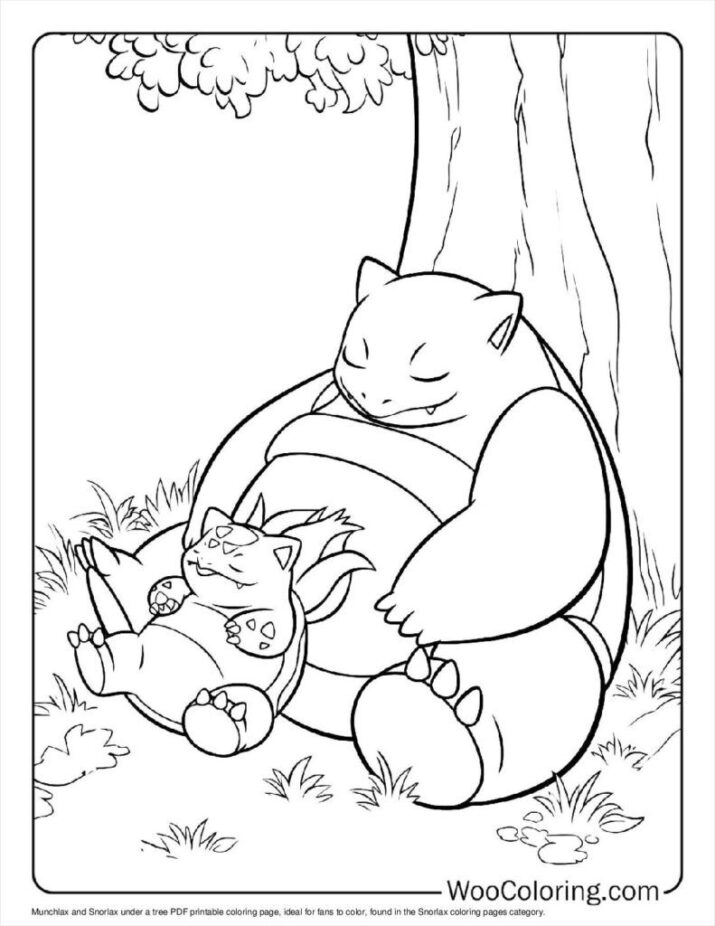 Munchlax with Snorlax Under Tree