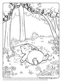 Peaceful Snorlax Coloring Page