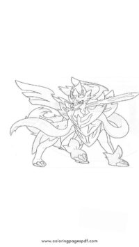 Pokémon Coloring Page Of Both Forms Zacian Fused