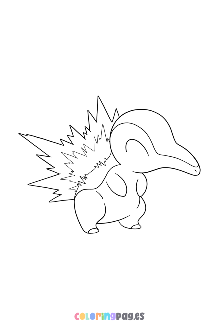 Pokémon Cyndaquil coloring page