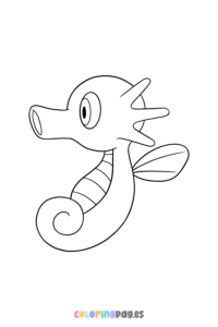 Pokémon Horsea coloring page