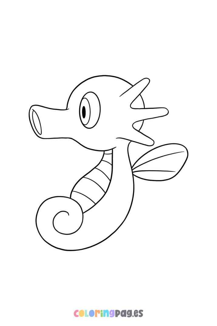 Pokémon Horsea coloring page