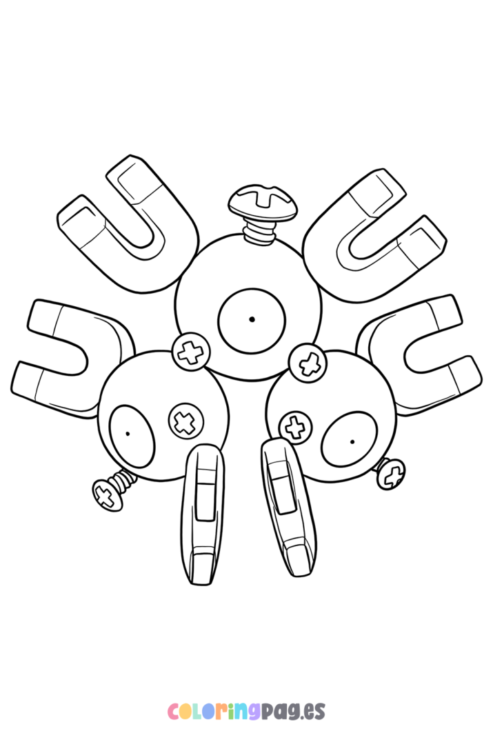 Pokémon Magneton coloring page