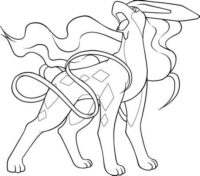 Pokemon Mega Coloring Pages Suicune