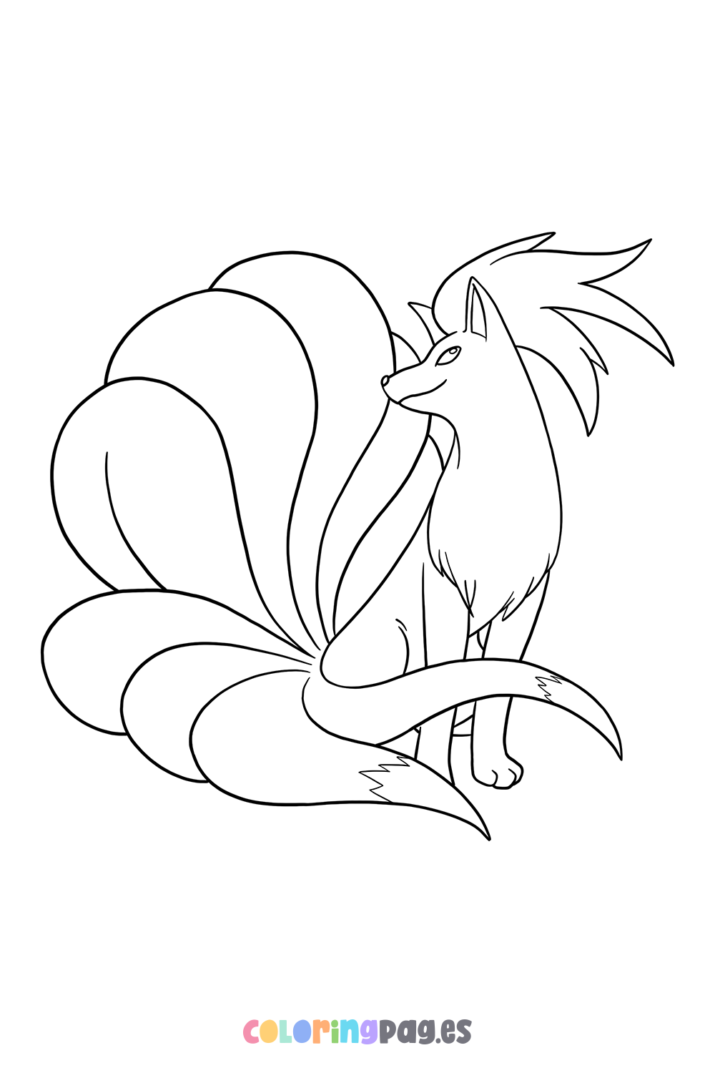 Pokémon Ninetales coloring page