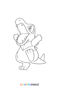 Pokémon Totodile coloring page