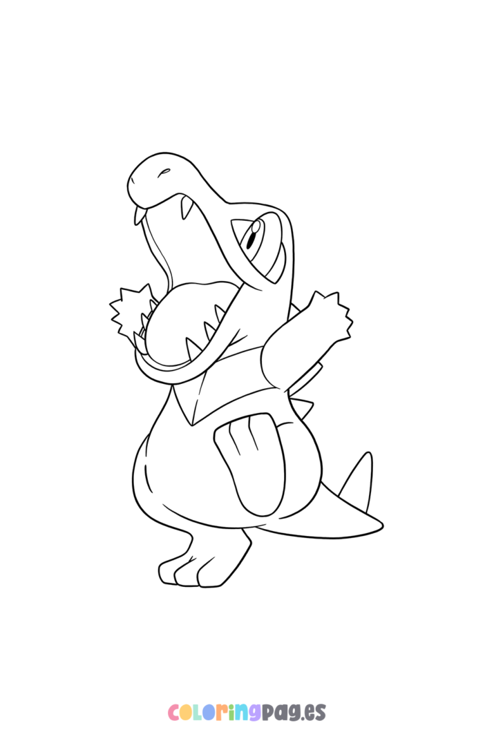 Pokémon Totodile coloring page