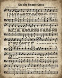 Printable Hymn Book Page – The Old Rugged Cross