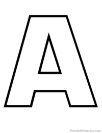 Printable Letter A Outline - Print Bubble Letter A