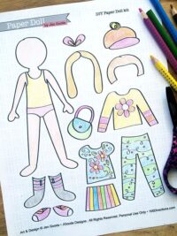 Printable Paper Doll and Kids Activity