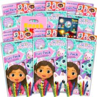 Rainbow Studios DreamWorks Gabby's Dollhouse Play Pack Party Favors - Bundle with 6 Treat Bags Coloring Book, Stickers, Utensils and More (Gabby's Goodie Bag)