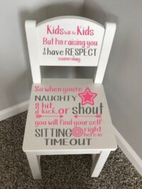 Wood time out chair, Time out chair, Timeout chair,  Naughty Spot, Timeout, Time out, Naughty Chair, Wooden Timeout Chair, Kids will be Kids