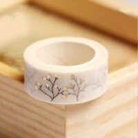 Xinyolin 2Pcs Wishing Tree DIY Paper Adhesive Sticker Decorative Washi Stationery Tapes, Silver