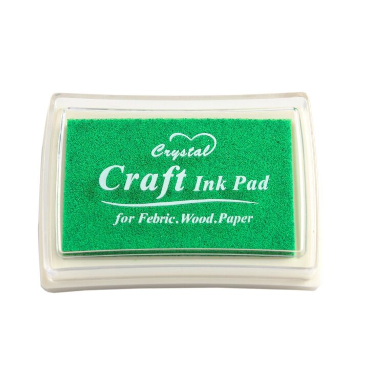 YPSelected Craft Stamp Ink Pad for Paper Wood Fabric 15 Colors Available for Rubber Stamps (Dark Green)