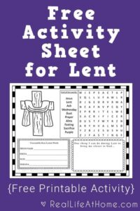 10 Lent and Holy Week Activities for Catholic Families Printable