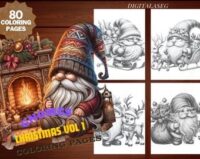 160 Christmas Gnomes Coloring Pages - Adult and Kid Coloring Pages Printable Digital Instant Download PDF Best Selling Item Popular