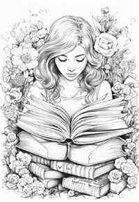 20 Free coloring page of book lovers bookstore coloring sheets for adults