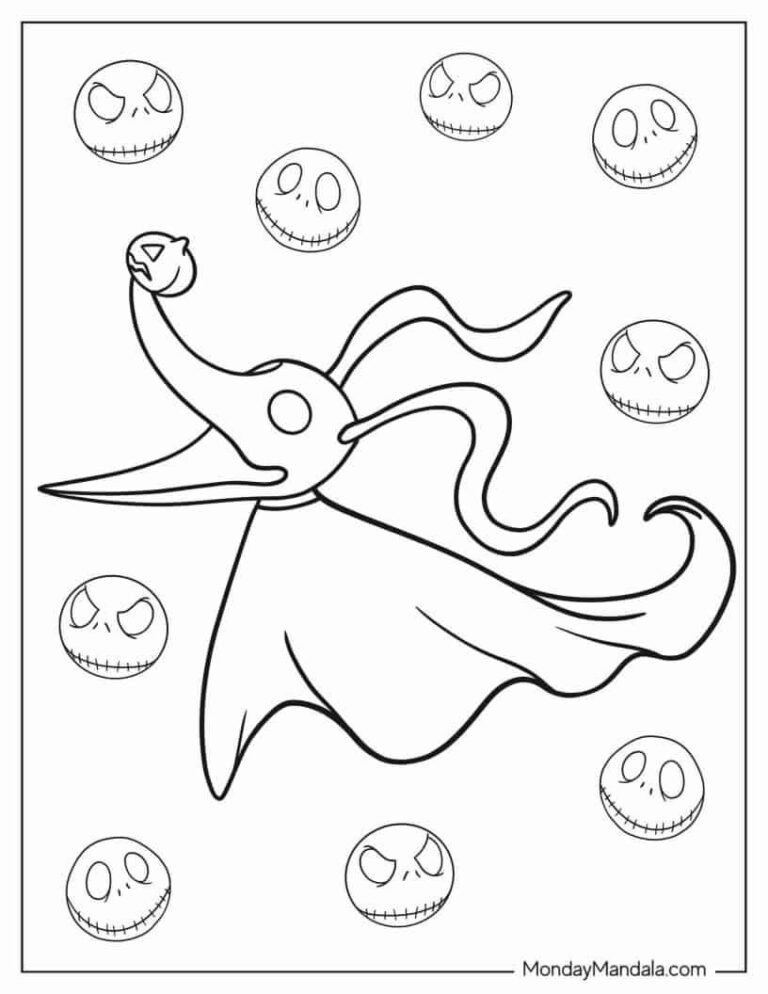 22 Nightmare Before Christmas Coloring Pages (Free PDFs) - HappyAllKids.com