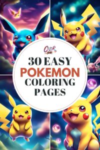 30 Easy Pokemon Coloring Pages for kids