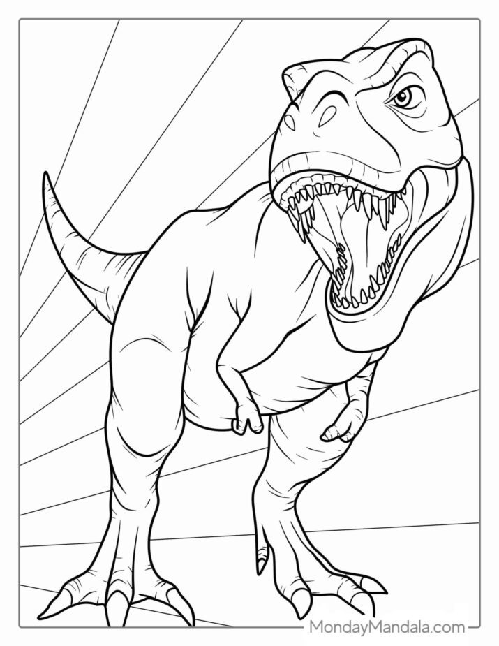 32 T-Rex Coloring Pages (Free PDF Printables)