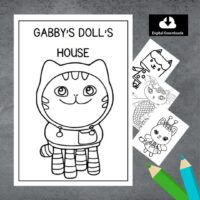 45 Gabby's Dollhouse Coloring Pages - Fun designs for kids and fans. Instant download, print & color magical adventures!