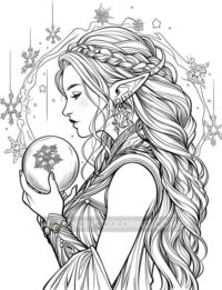 55 Fantasy Christmas Coloring Pages for Kids