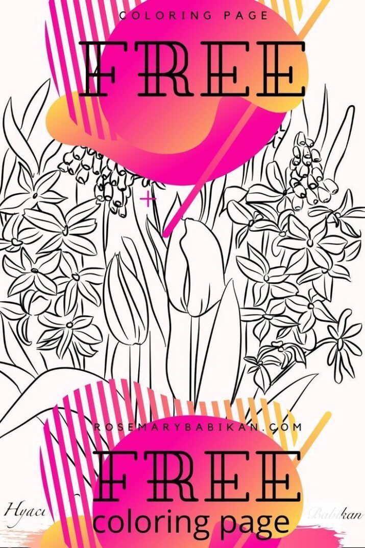 Adult Coloring Page, Hyacinth Bouquet | Color the World