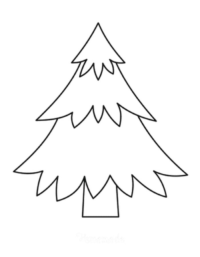 Blank Christmas Tree Coloring Page