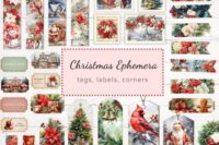 Christmas Tag Labels Scrapbook & Journal