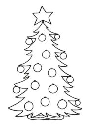 Christmas Tree Color Picture Coloring Page