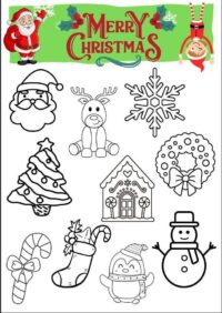 Christmas coloring pages, school activities for Christmas