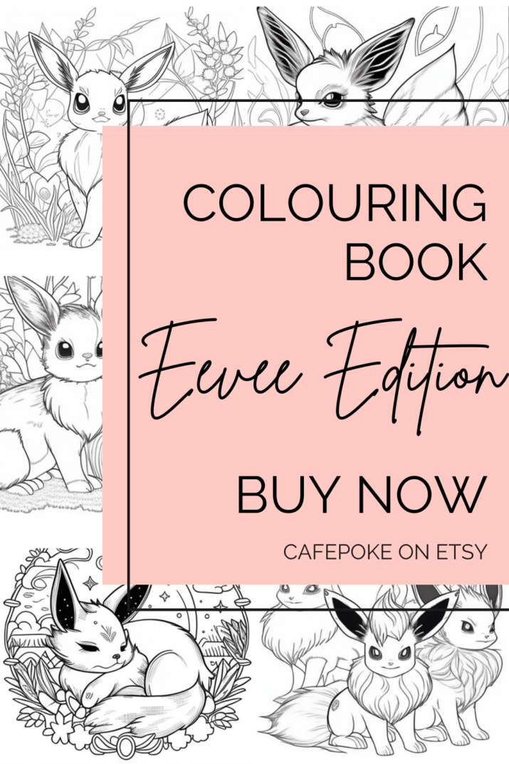 Colouring Book - Eevee Edition. Buy now on Etsy by CafePoke