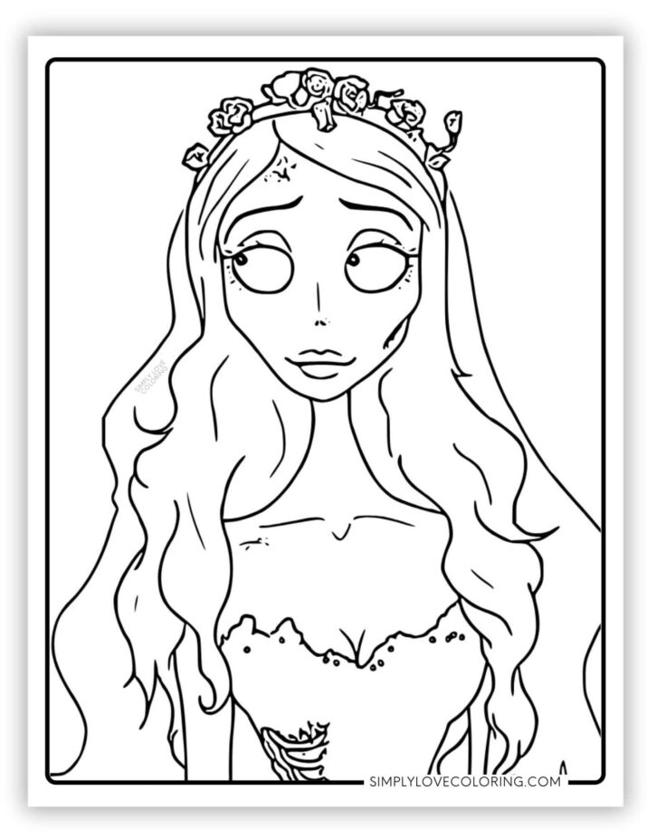 Corpse Bride Coloring Pages (Free PDF Printables)