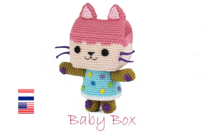 Crochet Pattern Baby Box Gabby's Dollhouse Amigurumi Stuffed Animal Cat - Etsy