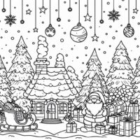 Cute Christmas Coloring Page