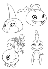 Cute Picture Of Digimon Coloring Page