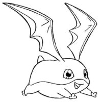 Fantastic Digimon Patamon Coloring Page