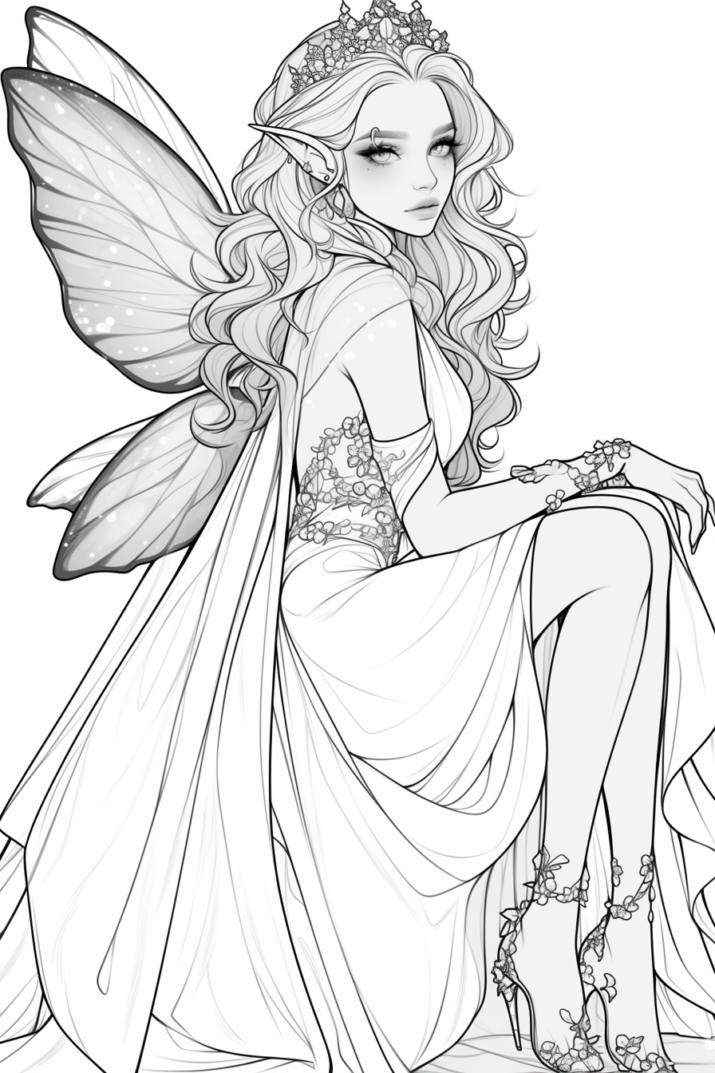 Free Fairy Girl Coloring!