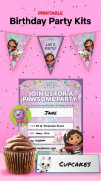 Gabby’s Dollhouse | Birthday Party Printable Kits | Free Download