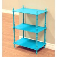 Mega Home Etagere 27.75 H x 18.9 W Etagere Bookcase 27.75 H x 18.9 W x 11.75 D in green/Wood in Blue | 27.75" H X 18.9" W X 11.75" D | Wayfair