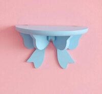 PEXIZUAN Kawaii Wood Floating Shelf Kawaii Wall Decor Kawaii Room Decor Kawaii Pink Room Decor (Blue)