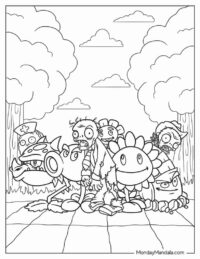 Plants Vs Zombies Coloring Pages (Free PDF Printables)