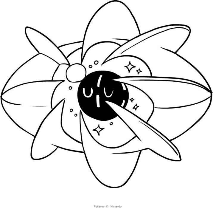 Pokemon Coloring Page Cosmoem Page Ideas - Coloring Nation Pages