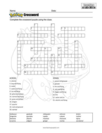 Pokémon Crossword Puzzle Gen 1 - Teaching Squared