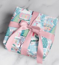 Preppy Christmas Wrapping Paper: Snowy Village