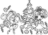 Princess Lolly and Lolly Coloring Page of Candyland