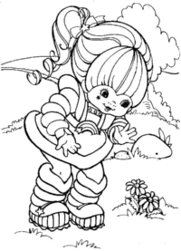 Rainbow Brite Founf A Beautiful Flower Coloring Page