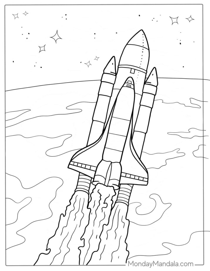 Rocket Coloring Pages (Free PDF Printables)