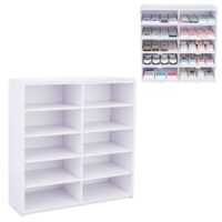 Sanfurney 10 Slots Ink Pad Tray Organizer Rack Compatible with Mini Distress Ink Pad Tray, Drop Ink Pad Tray, Mini Archival Ink Pad Tray (Trays are not Included) Stamp Pad Supplies Storage Holder