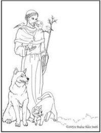 St. Francis of Assisi Coloring pages for Catholic Kids